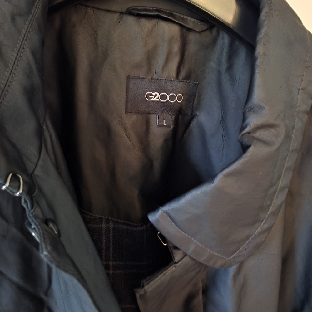 G2000 Men's Relaxed Black Trench Coat